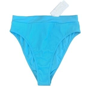 NWT L*SPACE Frenchi Ribbed Bikini Bottom Bitsy Aquarius